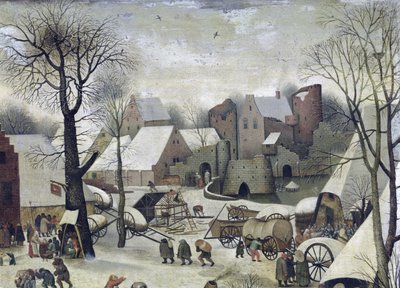 The Census at Bethlehem, (detail) by Pieter Bruegel the Elder